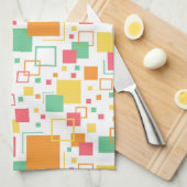 Retro Mod Citrus Theedoek (Quarter Fold)