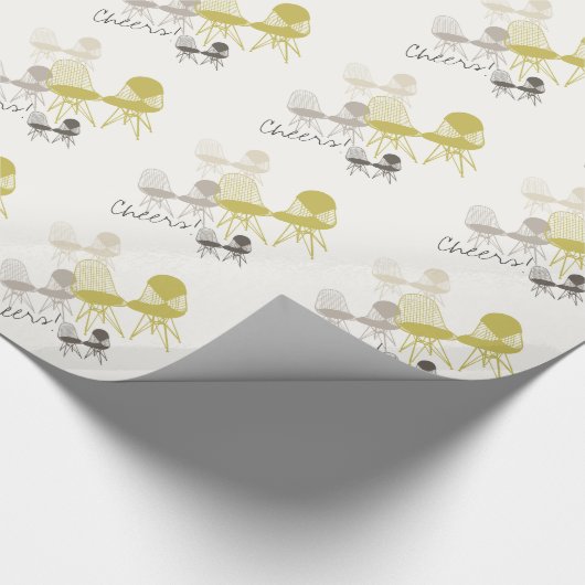 Retro Mod Eames DKR-ondervoorzitter Patroonpapier Cadeaupapier (Hoek)