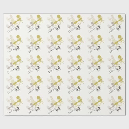 Retro Mod Eames DKR-ondervoorzitter Patroonpapier Cadeaupapier (Vlak)