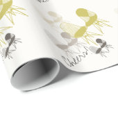 Retro Mod Eames DKR-ondervoorzitter Patroonpapier Cadeaupapier (Rol Hoek)