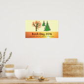 Retro Mod Earth Day 2016 Afdrukken Poster (Keuken)
