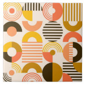 Retro Mod Fantastic Shapes Tegeltje (Voorkant)