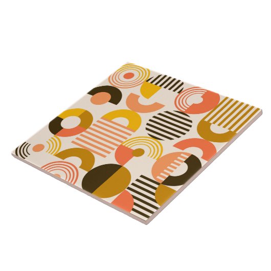 Retro Mod Fantastic Shapes Tegeltje (Zijkant)