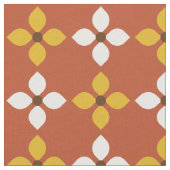 Retro Mod Floral Pattern Stof (Close Up)