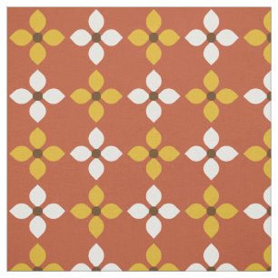 Retro Mod Floral Pattern Stof
