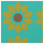 Retro  Mod Floral Pattern Stof (Close Up)