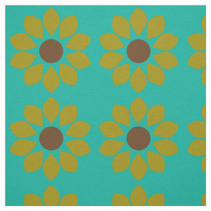 Retro Mod Floral Pattern Stof