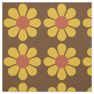 Retro Mod Floral Pattern Stof