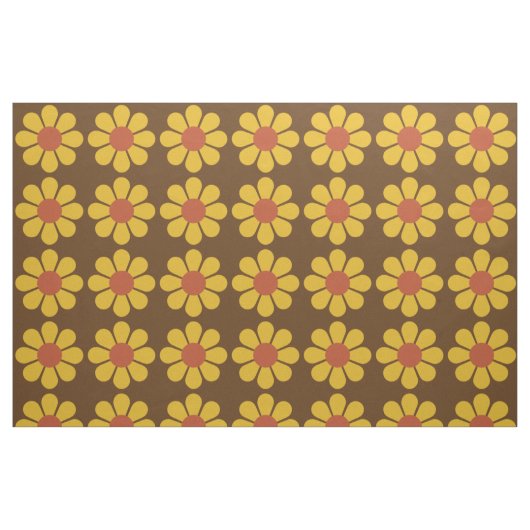 Retro Mod Floral Pattern Stof (Fat Quarter)