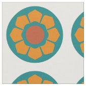 Retro Mod Flower Pattern Stof (Close Up)
