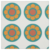 Retro Mod Flower Pattern Stof (Swatch)