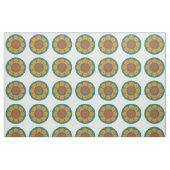Retro Mod Flower Pattern Stof (Fat Quarter)
