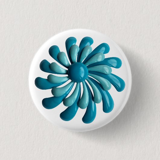 Retro MOD Flowers - Floral Spring Garden Ronde Button 3,2 Cm (Voorkant)
