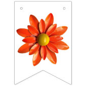 Retro MOD Flowers Spring Summer Garden Weddenschap Vlaggetjes (Tweede vlag)