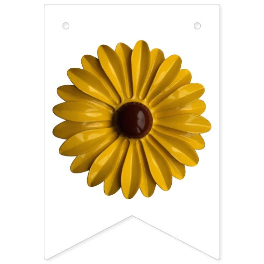 Retro MOD Flowers Spring Summer Garden Weddenschap Vlaggetjes (Eerste vlag)