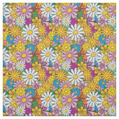 Retro Mod Flowers Stof (Swatch)