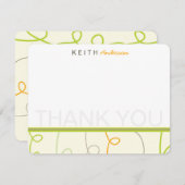 Retro Mod Fun Scribbles Kinderen Verjaardag Bedankkaart (Voorkant / Achterkant)