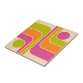 Retro Mod Geometric Design Tegeltje (Zijkant)
