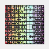 Retro Mod Geometric Groovy Funky Neurogender Pride Magneet (Voorkant)