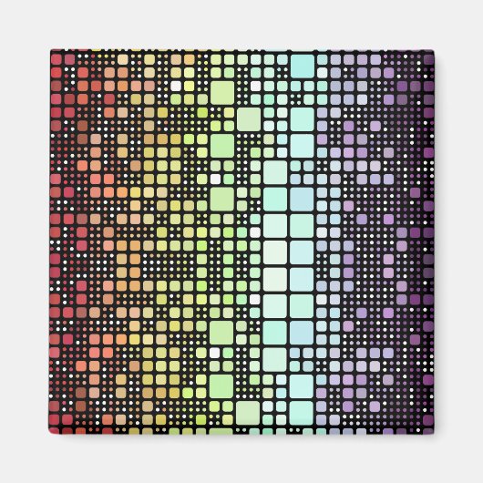 Retro Mod Geometric Groovy Funky Neurogender Pride Magneet (Voorkant)