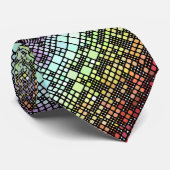 Retro Mod Geometric Groovy Funky Neurogender Pride Stropdas (Opgerold)