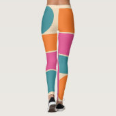 Retro Mod Geometrisch Ontwerp Leggings (Achterkant)