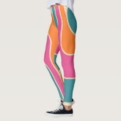 Retro Mod Geometrisch Ontwerp Leggings (Links)