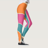 Retro Mod Geometrisch Ontwerp Leggings (Rechts)