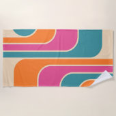 Retro Mod Geometrisch Ontwerp Strandlaken (Voorkant)