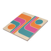 Retro Mod Geometrisch Ontwerp Tegeltje (Zijkant)