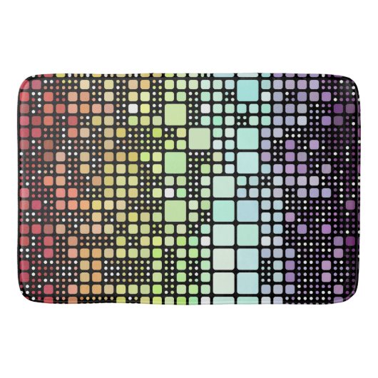 Retro Mod Geometrische Groovy Funky Neurogender Pr Badmat (Voorkant)