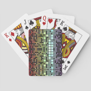 Retro Mod Geometrische Groovy Funky Neurogender Pr Pokerkaarten