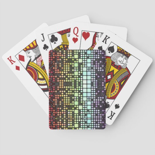 Retro Mod Geometrische Groovy Funky Neurogender Pr Pokerkaarten (Achterkant)