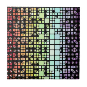 Retro Mod Geometrische Groovy Funky Neurogender Pr Tegeltje