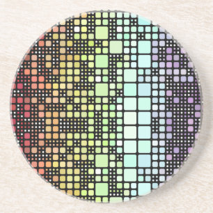 Retro Mod Geometrische Groovy Funky Neurogender Pr Zandsteen Onderzetter