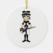 Retro Mod Girl met Guitar Ornament (Voorkant)