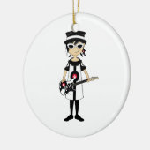 Retro Mod Girl met Guitar Ornament (Links)