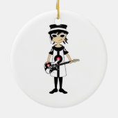 Retro Mod Girl met Guitar Ornament (Achterkant)