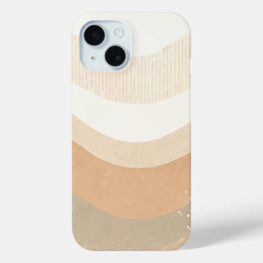 Retro Mod Golven Aards Neutraal Design Case-Mate iPhone Case (Achterkant)