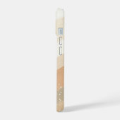Retro Mod Golven Aards Neutraal Design iPhone 15 Case (Linkerkant)