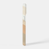 Retro Mod Golven Aards Neutraal Design iPhone 15 Case (Rechterkant)