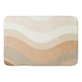 Retro mod golven aards neutraal ontwerp badmat (Voorkant)