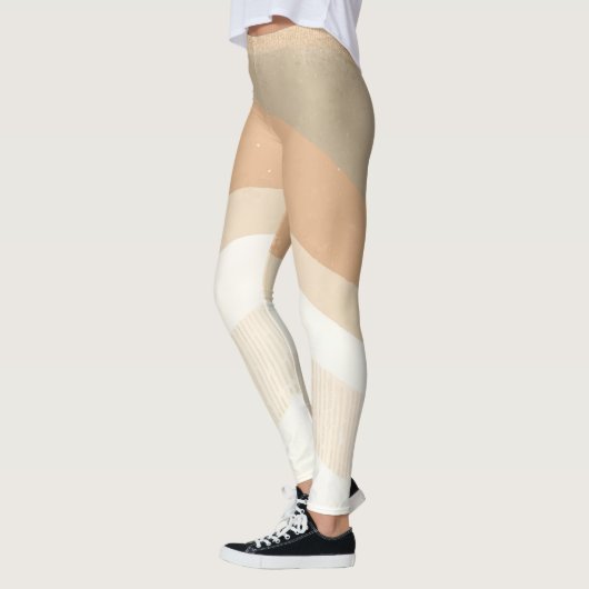 Retro mod golven aardse neutrale Mode Leggings (Links)