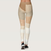 Retro mod golven aardse neutrale Mode Leggings (Achterkant)