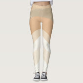 Retro mod golven aardse neutrale Mode Leggings (Voorkant)