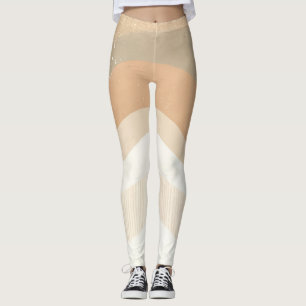 Retro mod golven aardse neutrale Mode Leggings