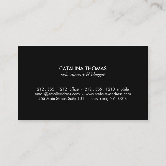 Retro Mod Goud en Wit Patroon Visitekaartje (Achterkant)