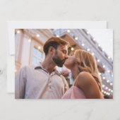 Retro Mod Groovy Roze Rode Foto Save The Date (Achterkant)