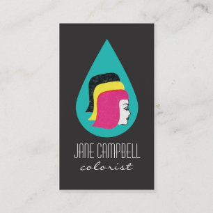 Retro Mod Hair Colorist of Stylist Visitekaartjes