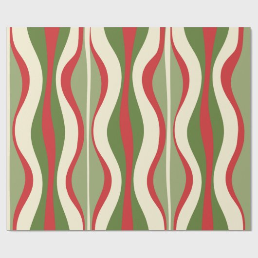 Retro Mod kerst - Abstract patroonglas Cadeaupapier (Vlak)